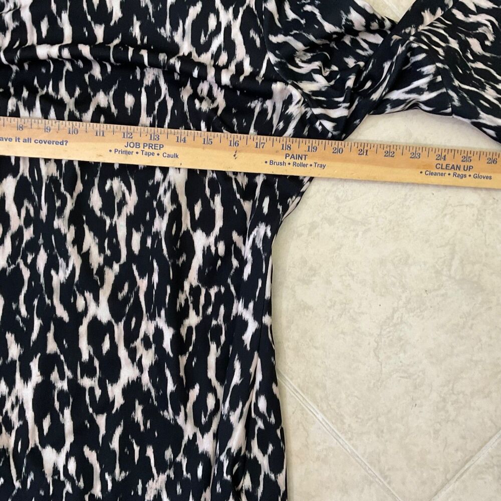 Calvin Klein Animal Print Bell Sleeve Sheath Dress Womens Size 14 Career office - Picture 7 of 9